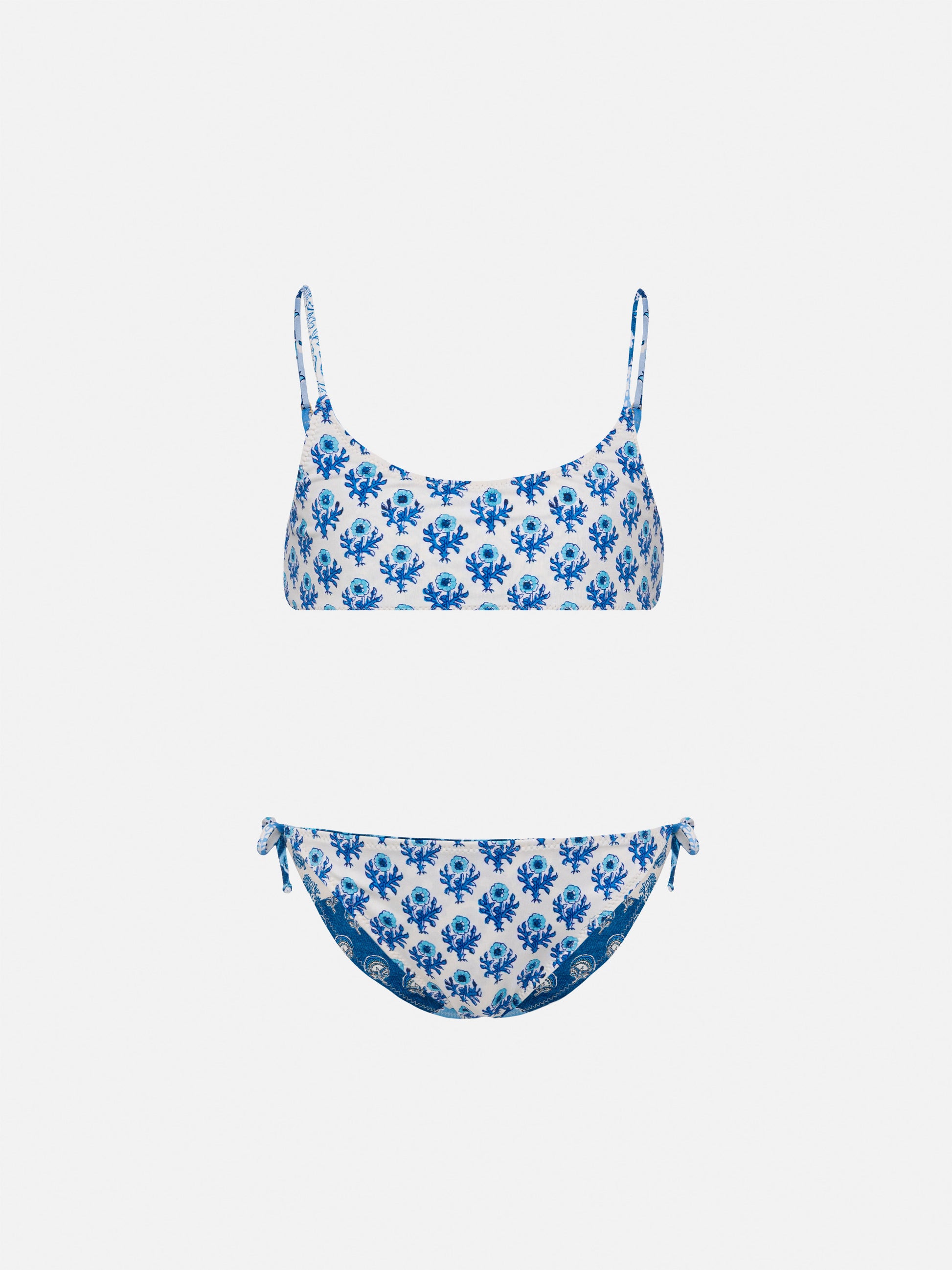 Jaiden double face bralette bikini with flower print - MC2 Saint Barth
