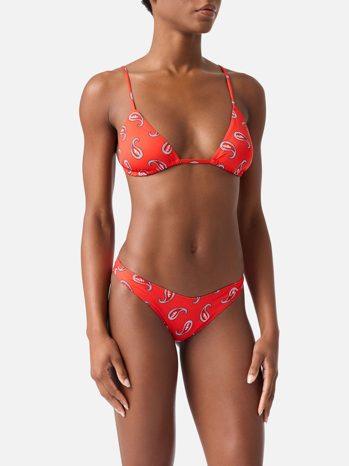 Bikini brassière en tissu froissé rose Naima Naomi 