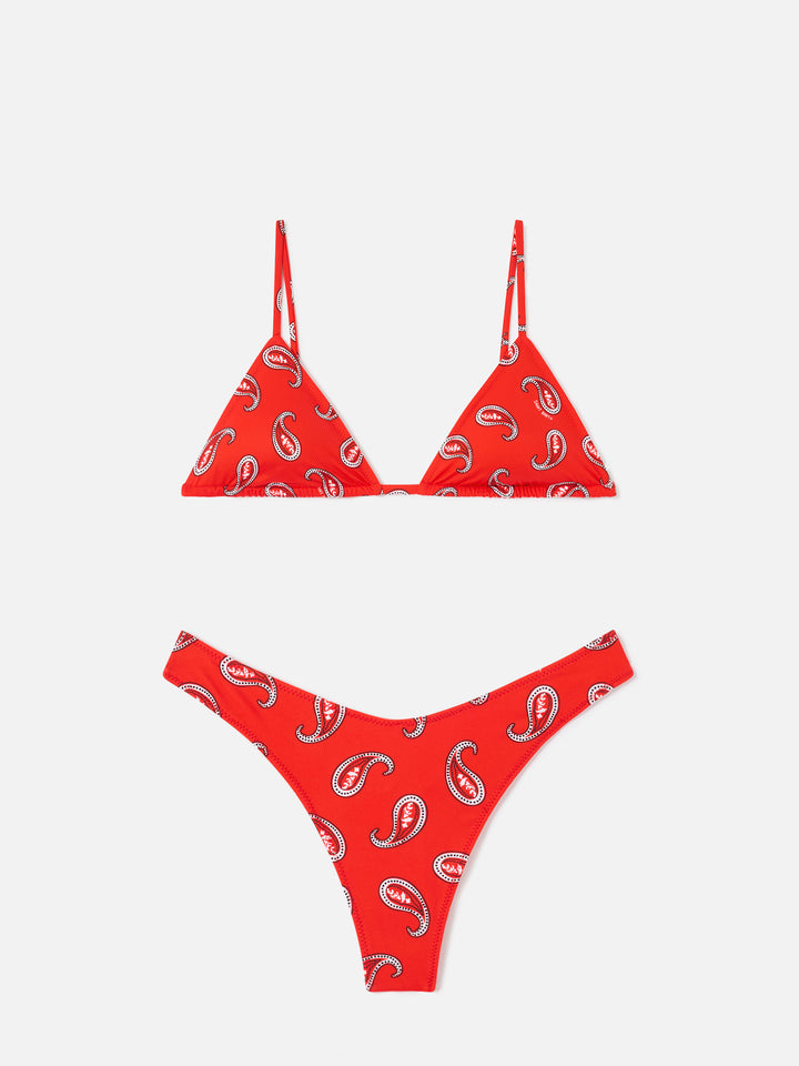 Bikini brassière en tissu froissé rose Naima Naomi 