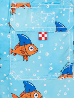 Jean mid-length swim shorts with fake shark print - MC2 Saint Barth