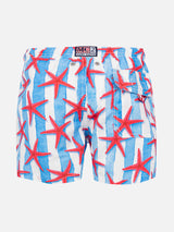 Boy swim shorts with starfish print