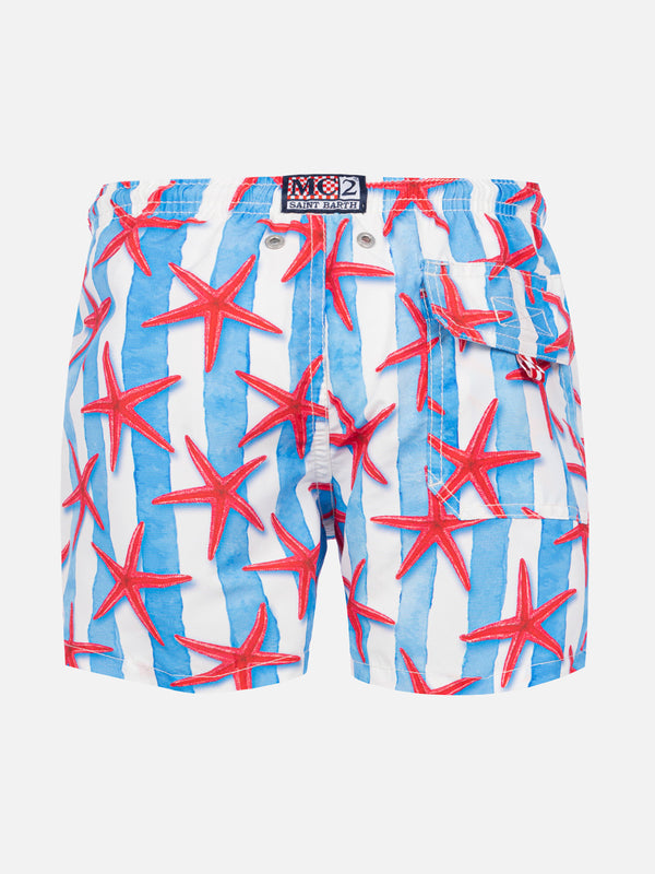 Boy swim shorts with starfish print