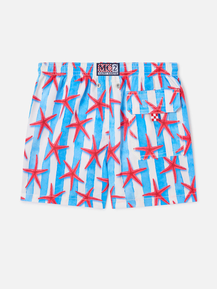 Costume da bagno da bambino con stampa stelle marine