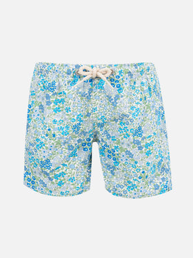 Boy mid-length Jean swim-shorts with Joanna Luise print | MADE WITH LIBERTY FABRIC - MC2 Saint Barth
