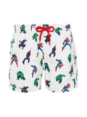 Jean mid-length swim shorts with Marvel super heroes print | MARVEL SPECIAL EDITION - MC2 Saint Barth