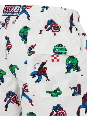 Jean mid-length swim shorts with Marvel super heroes print | MARVEL SPECIAL EDITION - MC2 Saint Barth