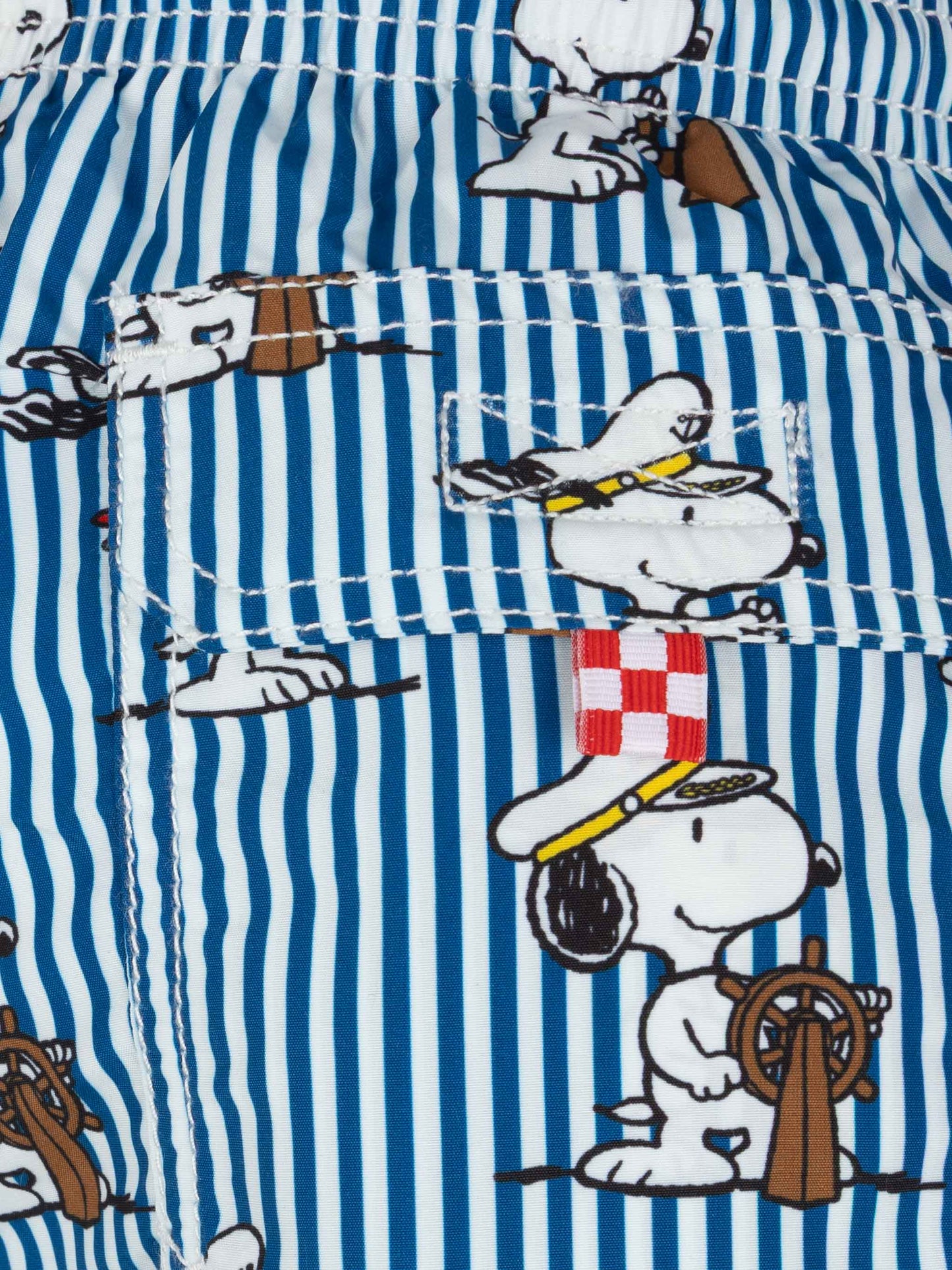 Jean mid-length swim shorts with Snoopy print | SNOOPY PEANUTS® SPECIAL EDITION - MC2 Saint Barth
