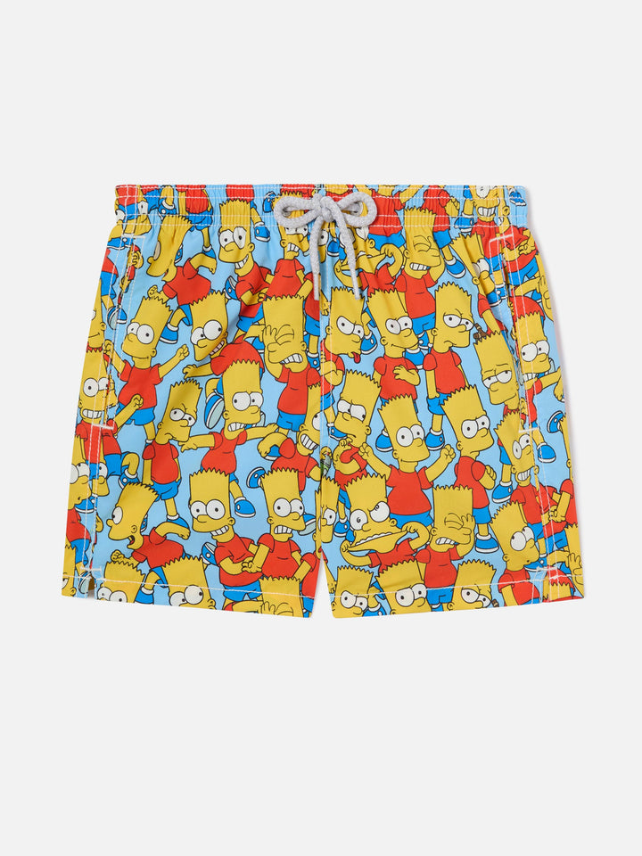 Costume da bagno Jean da bambino di media lunghezza con stampa Bart Simpson | L'EDIZIONE SPECIALE SIMPSON