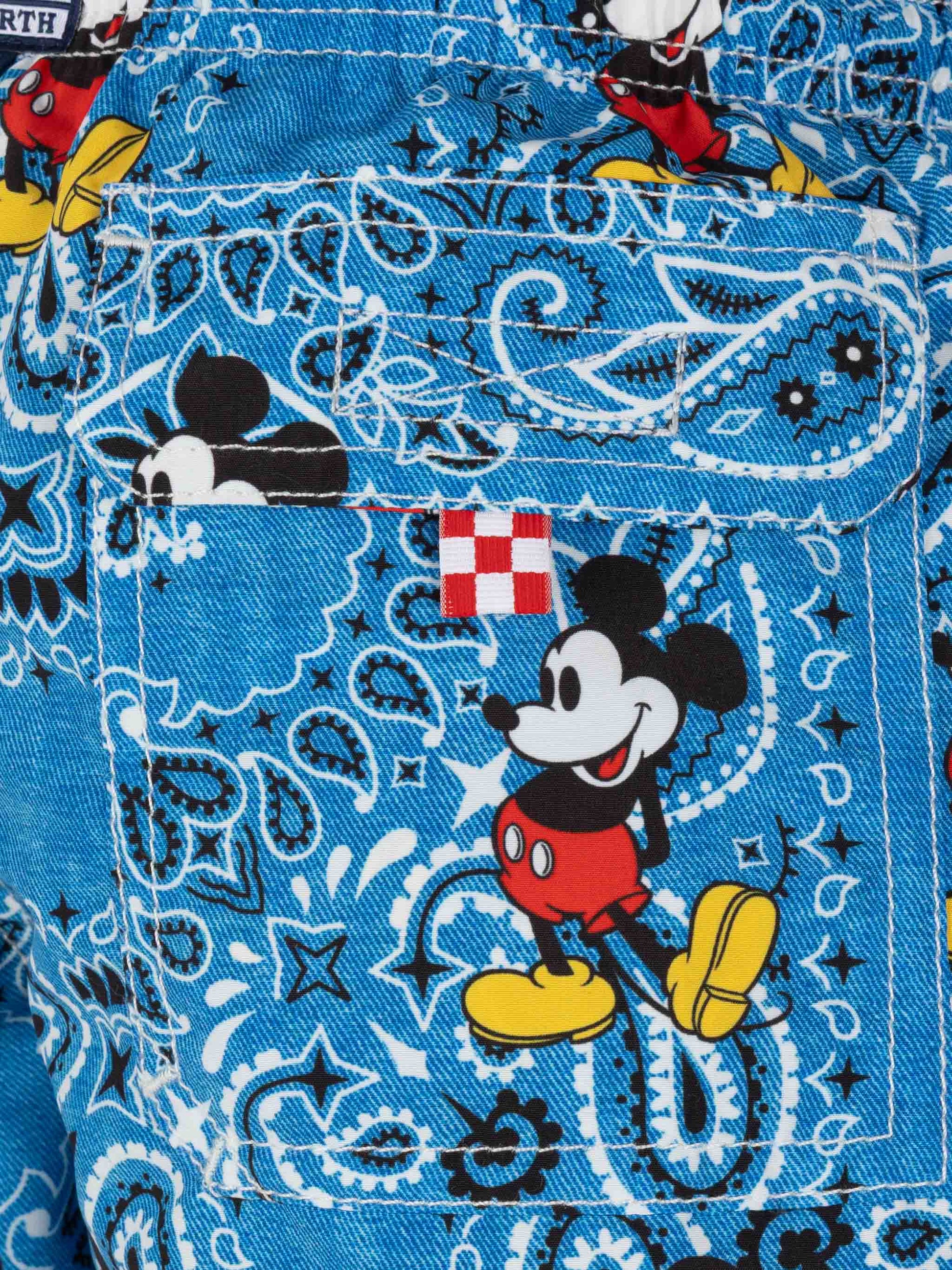 Jean mid-length swim shorts with Mickey Mouse print | DISNEY® SPECIAL EDITION - MC2 Saint Barth