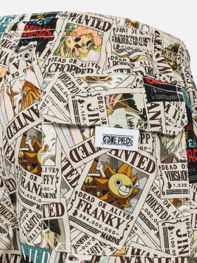 Jean mid-length swim shorts with One Piece print | ONE PIECE SPECIAL EDITION - MC2 Saint Barth