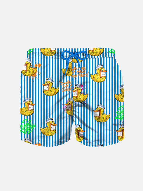 Jungen-Badeshorts mit Crypto-Enten-Print | CRYPTO PUPPETS SONDERAUSGABE