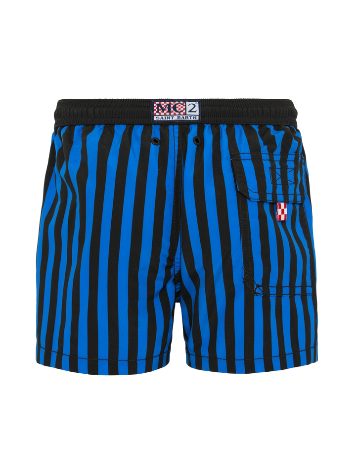 Jean mid-length swim shorts with Inter print | INTER FC SPECIAL EDITION - MC2 Saint Barth