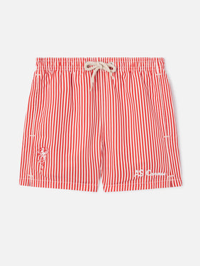 Costume Jean a righe rosse con ricamo AS Cannes | AS CANES SPECIAL EDITION