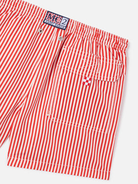 Costume Jean a righe rosse con ricamo AS Cannes | AS CANES SPECIAL EDITION