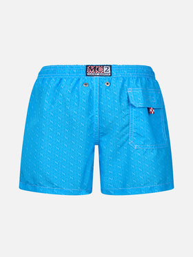 Boy mid-length Jean swim-shorts with Napoli print | SSC NAPOLI SPECIAL EDITION - MC2 Saint Barth