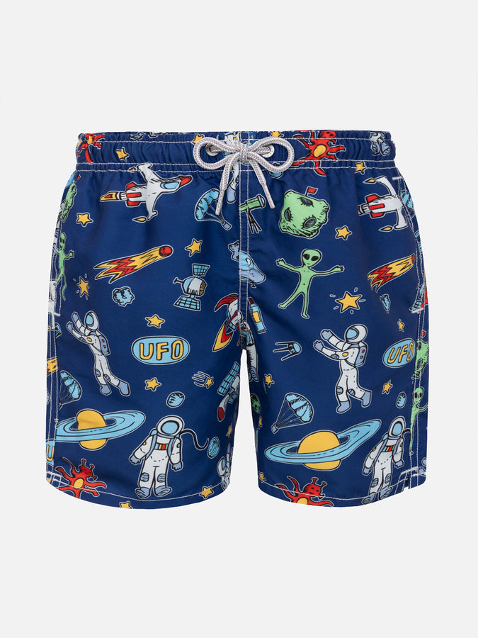 Mc2 Saint Barth Costume da bagno da bambino con stampa astronauta