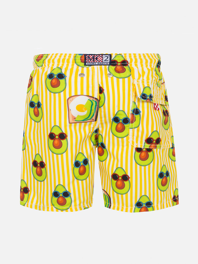 Avocado print Boy swim shorts