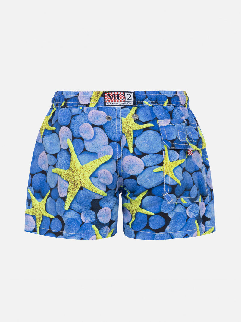 Boy swim shorts with starfish print