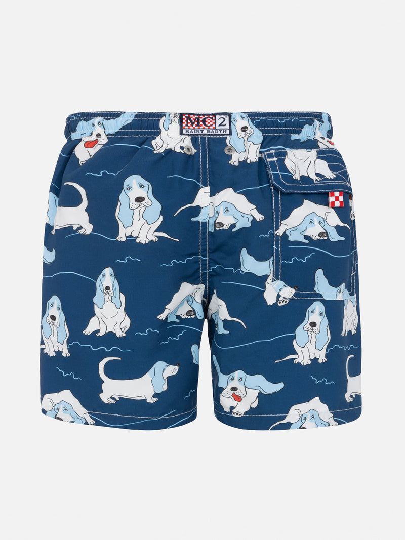 Badeshorts für Jungen mit Basset Hound-Aufdruck