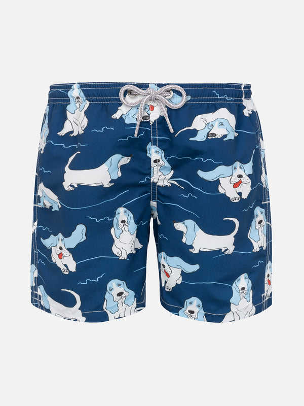 Badeshorts für Jungen mit Basset Hound-Aufdruck