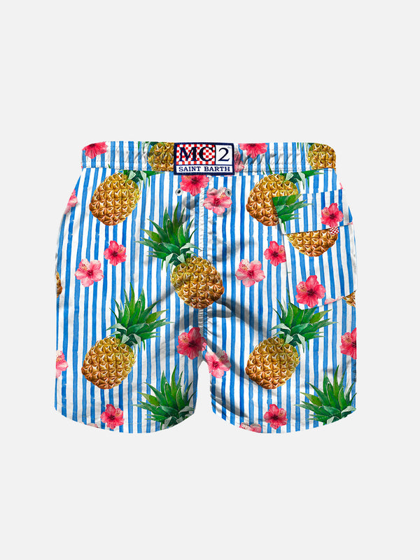 Boy swim shorts with pineapple print