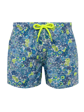 Jean Lighting lightweight fabric swim shorts with Margaret Annie print | MADE WITH LIBERY FABRIC - MC2 Saint Barth