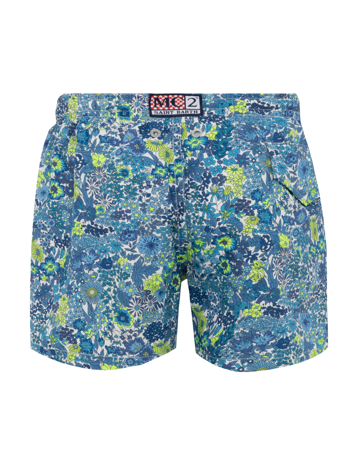 Jean Lighting lightweight fabric swim shorts with Margaret Annie print | MADE WITH LIBERY FABRIC - MC2 Saint Barth