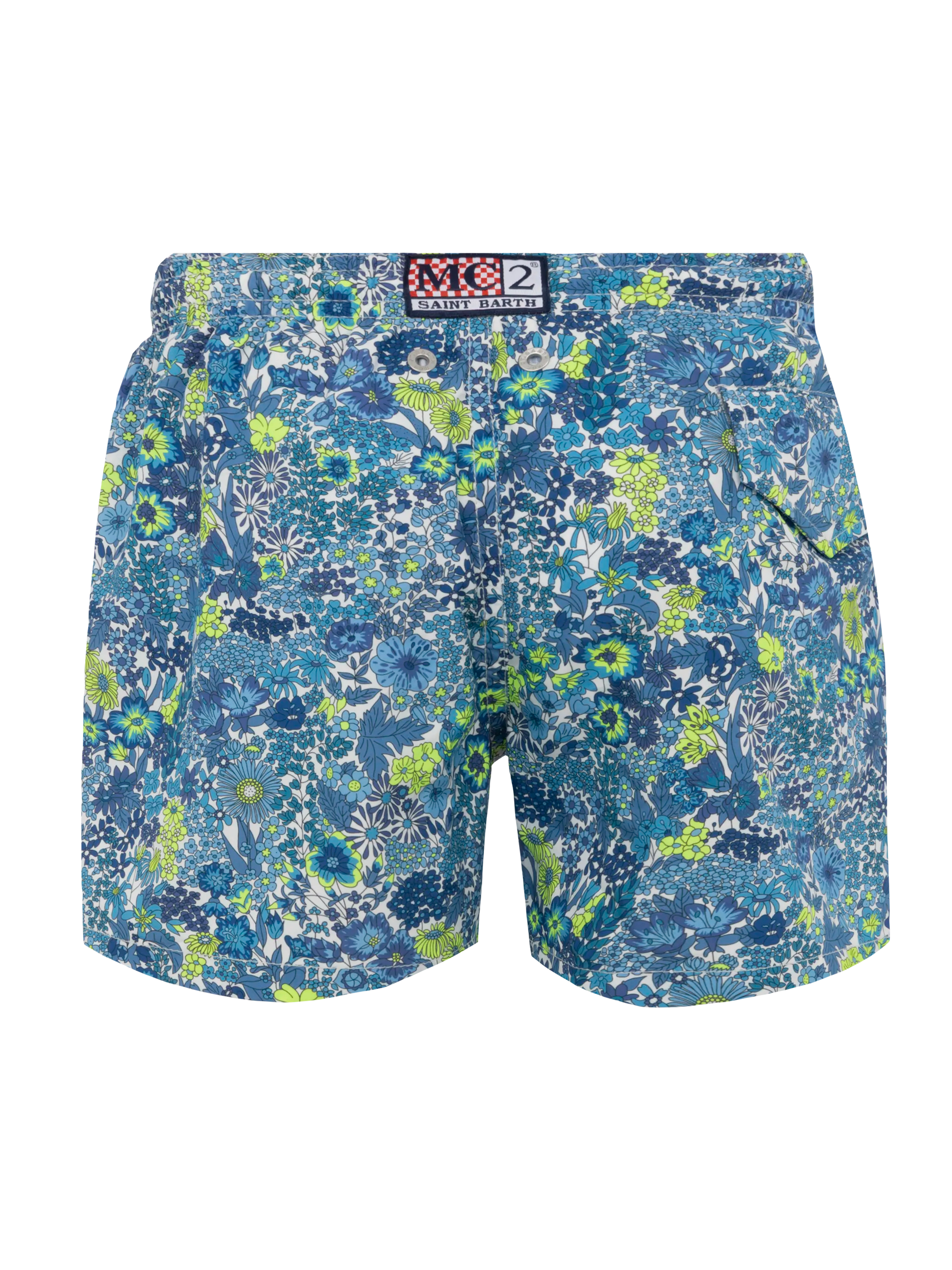 Jean Lighting lightweight fabric swim shorts with Margaret Annie print | MADE WITH LIBERY FABRIC - MC2 Saint Barth