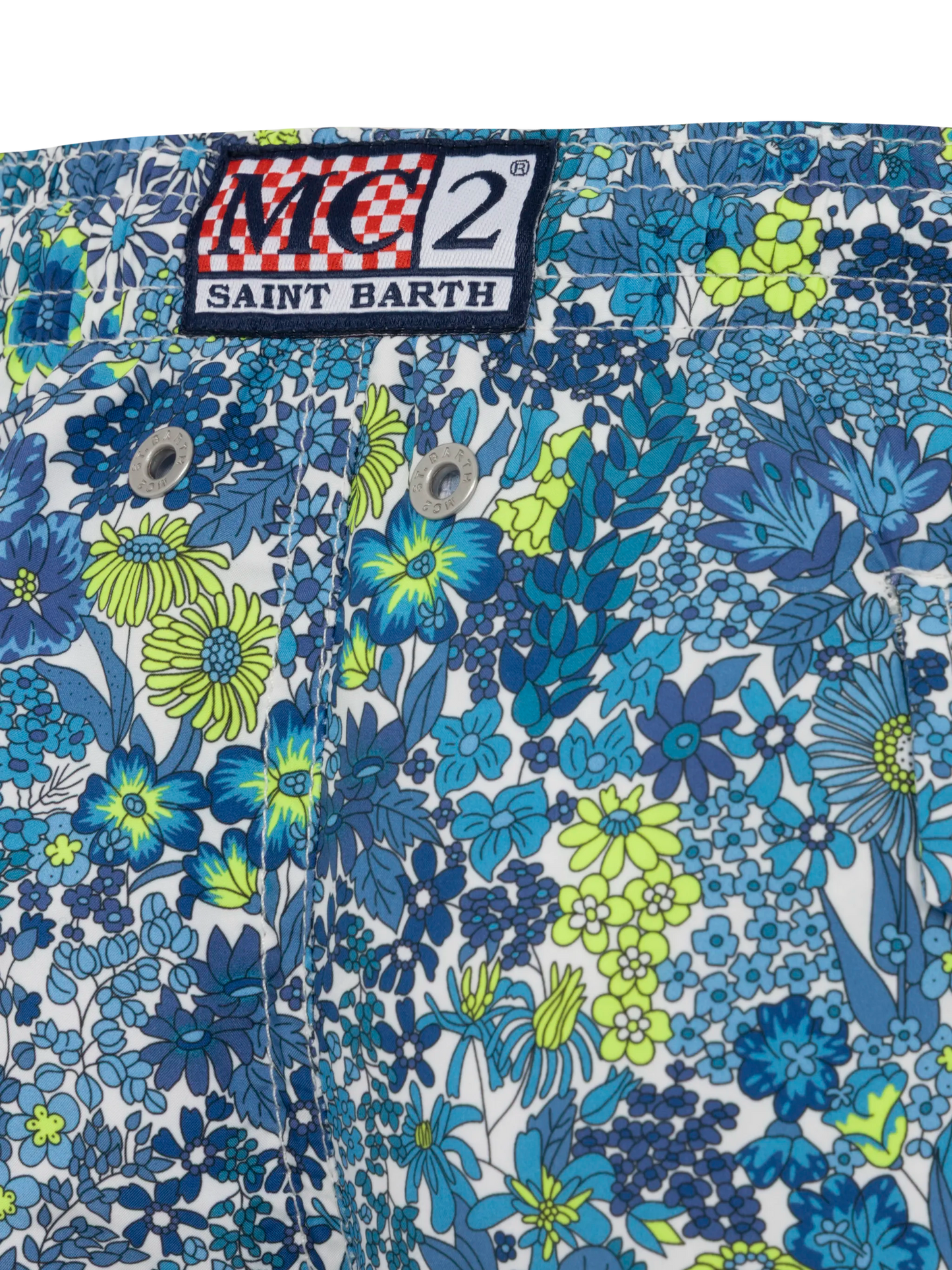 Jean Lighting lightweight fabric swim shorts with Margaret Annie print | MADE WITH LIBERY FABRIC - MC2 Saint Barth