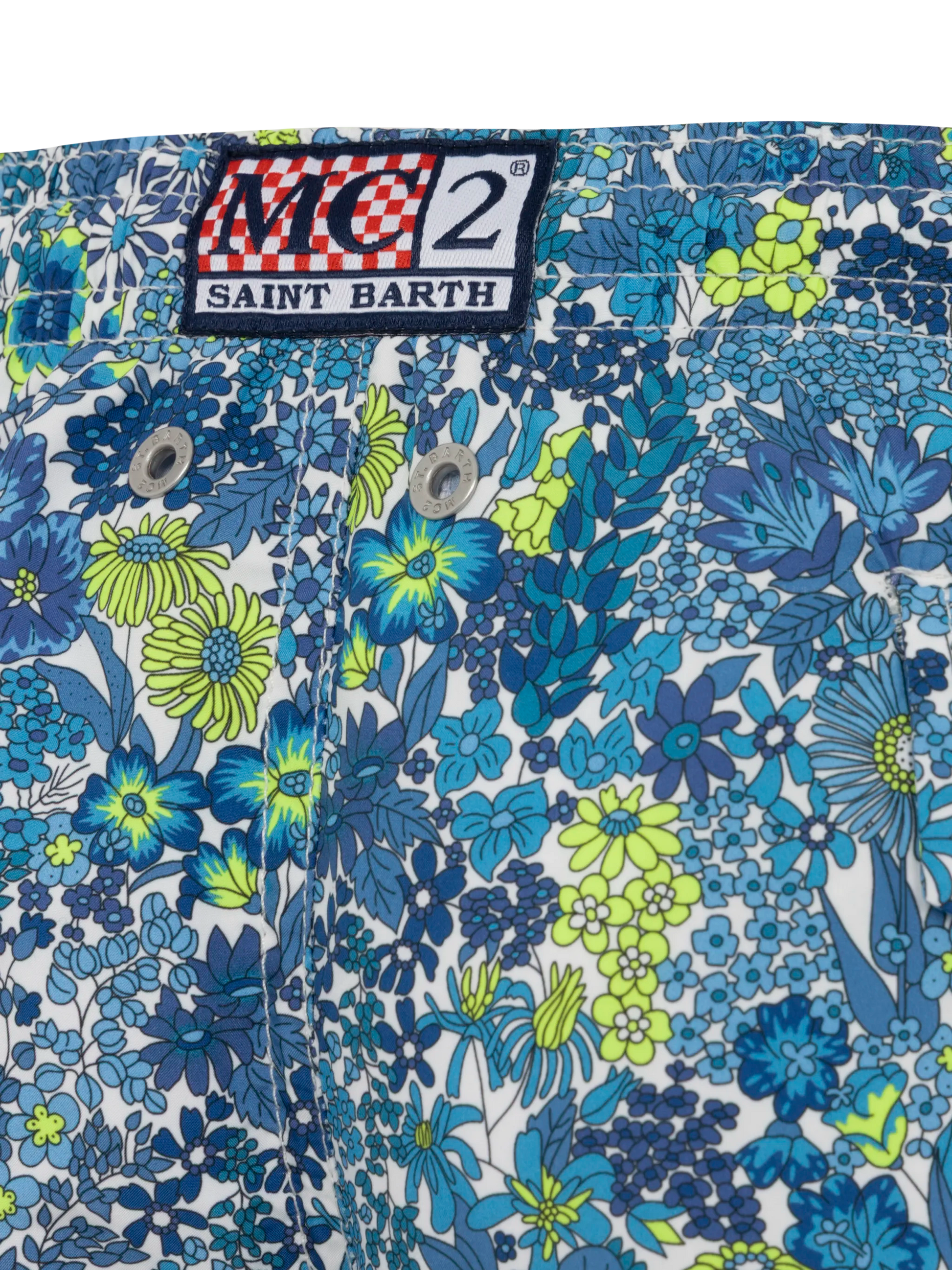 Jean Lighting lightweight fabric swim shorts with Margaret Annie print | MADE WITH LIBERY FABRIC - MC2 Saint Barth