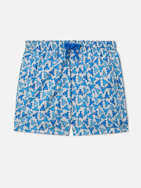 Jungen-Badeshorts Jean Lighting aus leichtem Stoff mit Hummer-Print 
