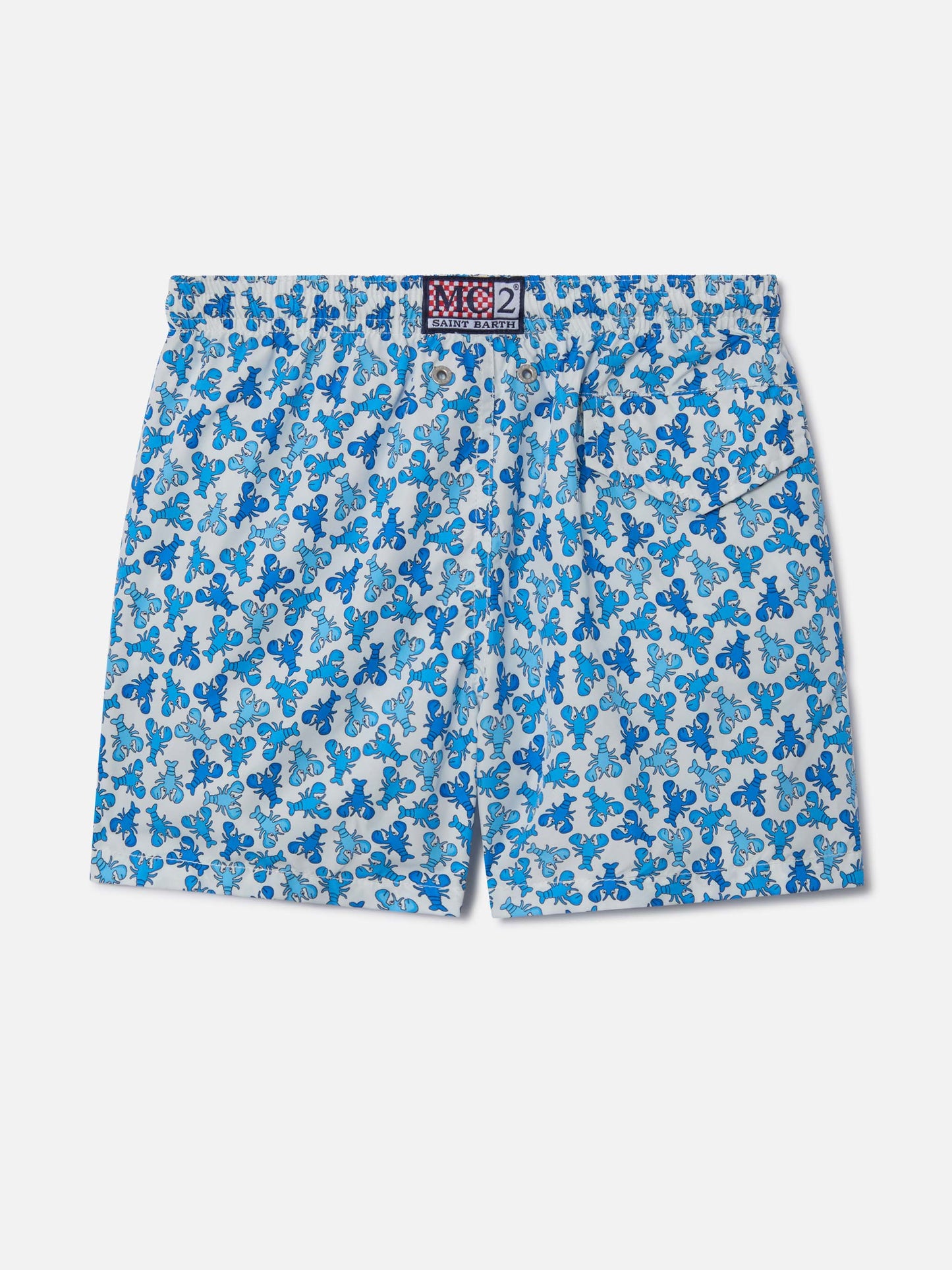 Jungen-Badeshorts Jean Lighting aus leichtem Stoff mit Hummer-Print 