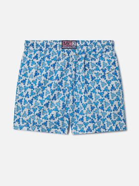 Jungen-Badeshorts Jean Lighting aus leichtem Stoff mit Hummer-Print 