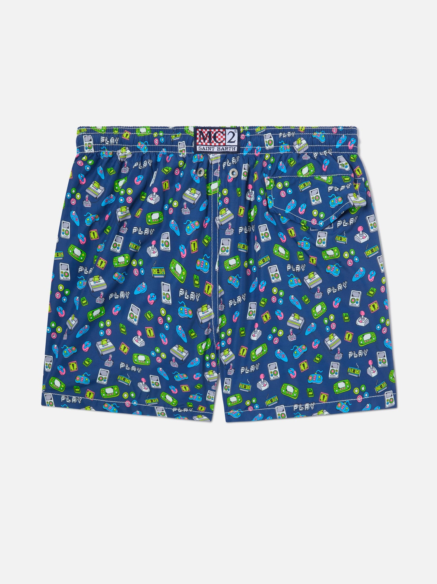Bañador short para niño con estampado de juegos retro 