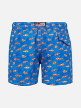 Boy light fabric swim shorts with clownfish print