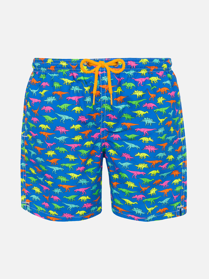 Mc2 Saint Barth Costume da bagno da bambino con stampa dinosauri multicolore