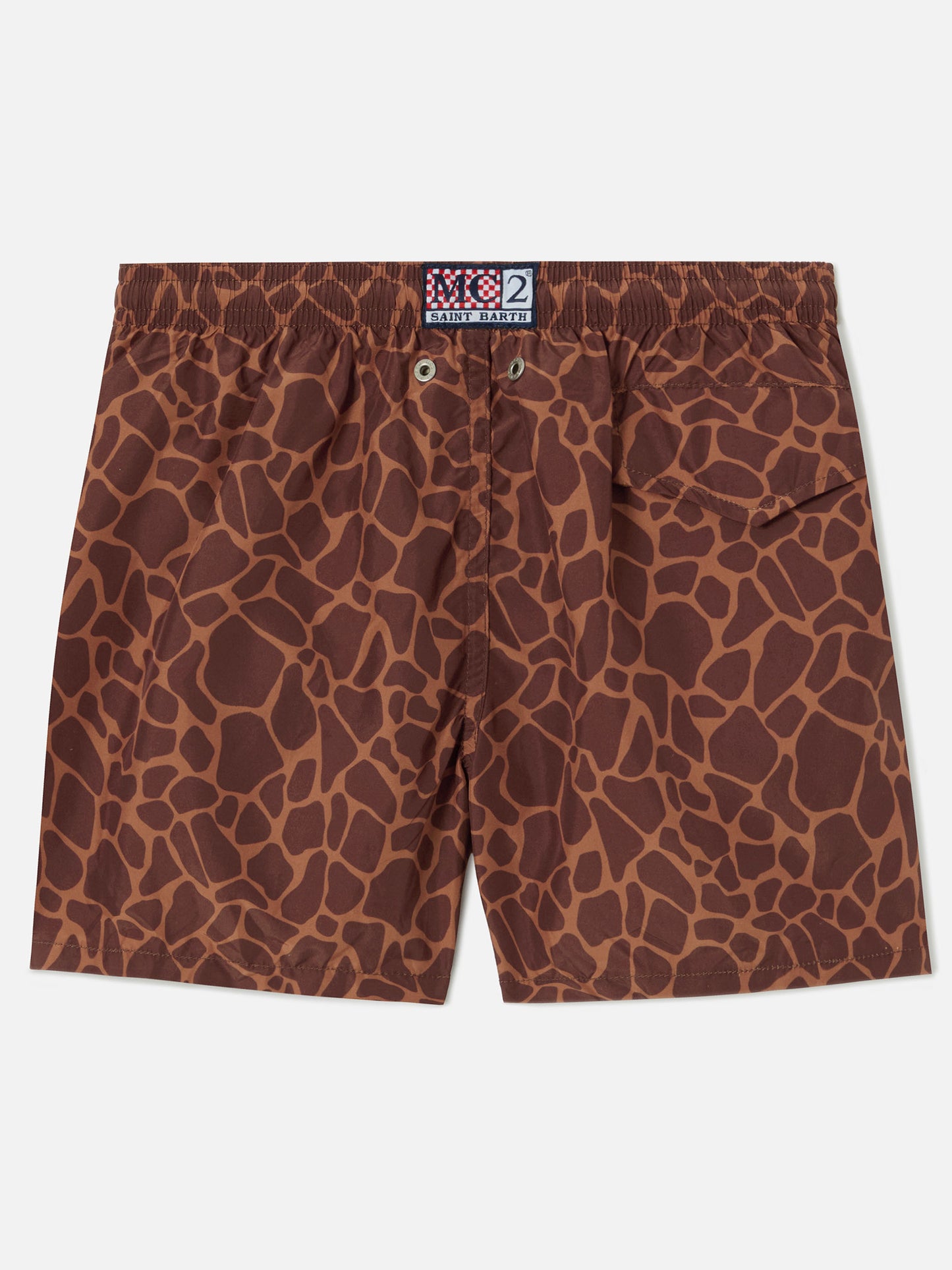 Short de bain Jean Lighting à imprimé animalier Giraffe 