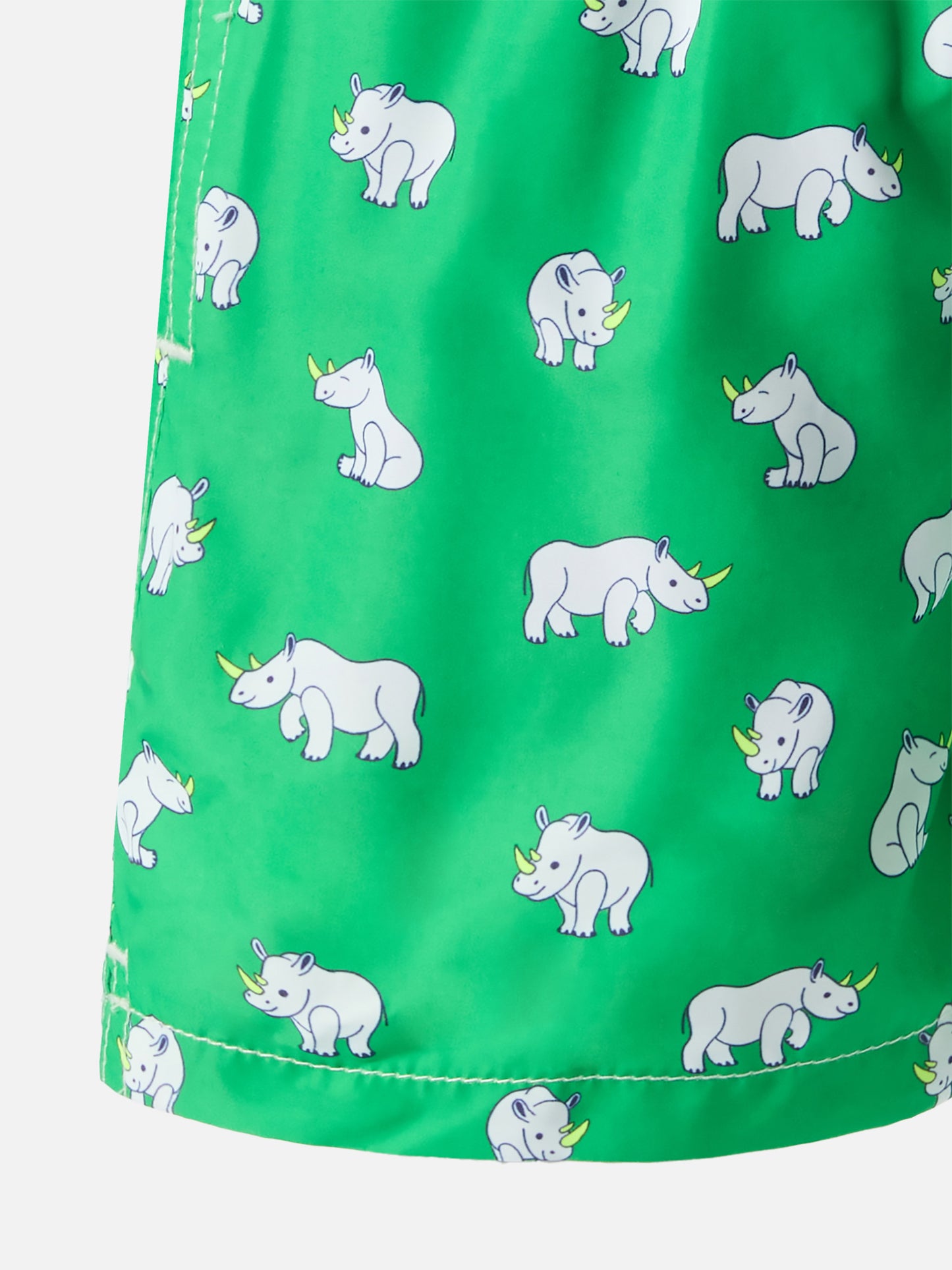 Costume mare Jean Lighting in tessuto leggero con stampa rinoceronti