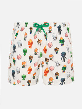 Badeshorts aus leichtem Stoff von Jean Lighting mit Minecraft-Aufdruck | MINECRAFT SPECIAL EDITION