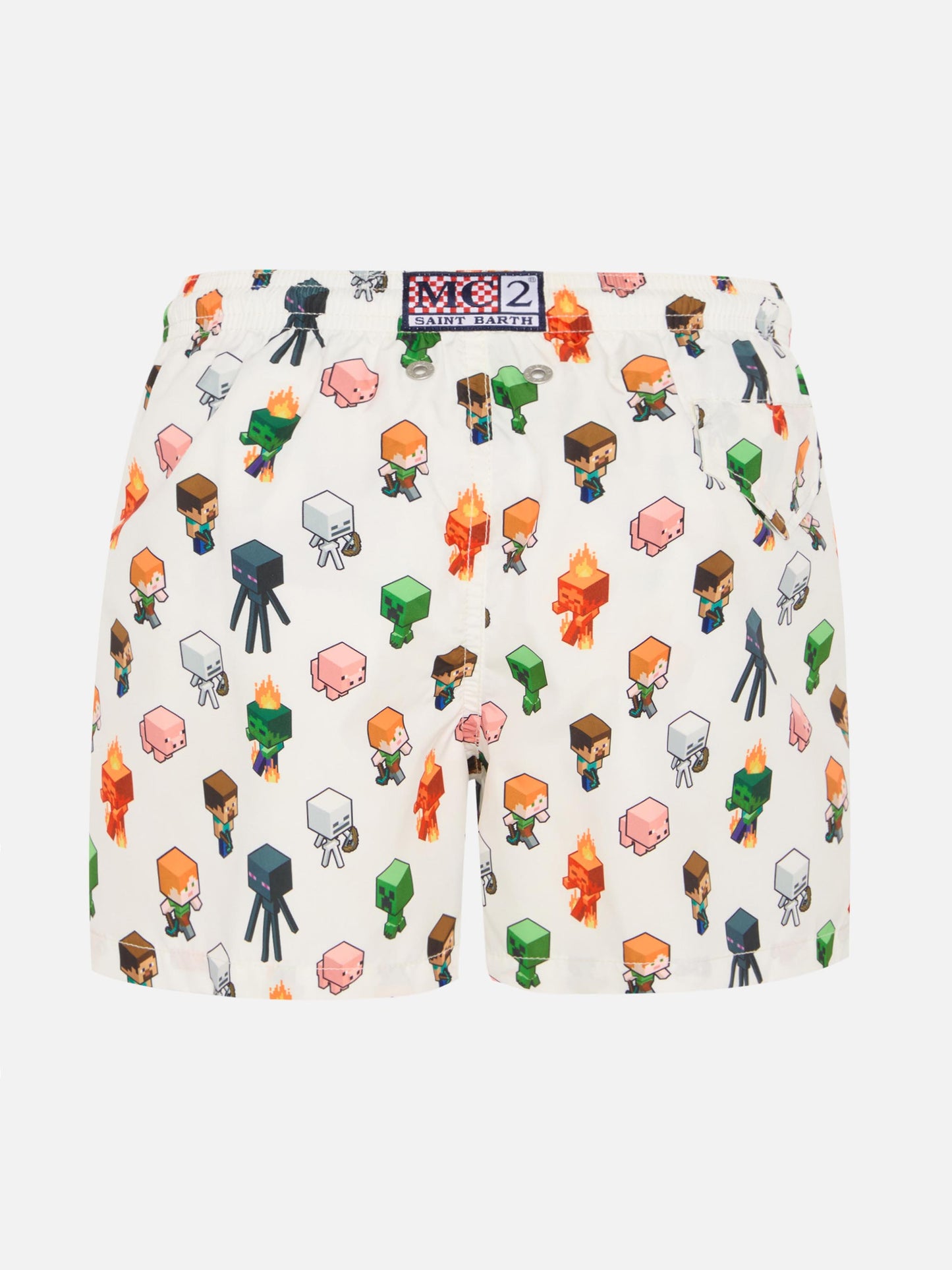 Badeshorts aus leichtem Stoff von Jean Lighting mit Minecraft-Aufdruck | MINECRAFT SPECIAL EDITION