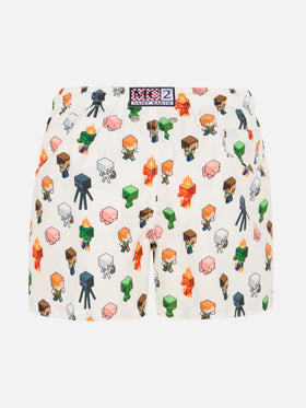 Badeshorts aus leichtem Stoff von Jean Lighting mit Minecraft-Aufdruck | MINECRAFT SPECIAL EDITION