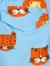 Boy lightweight fabric swim-shorts Jean Lighting with lions print