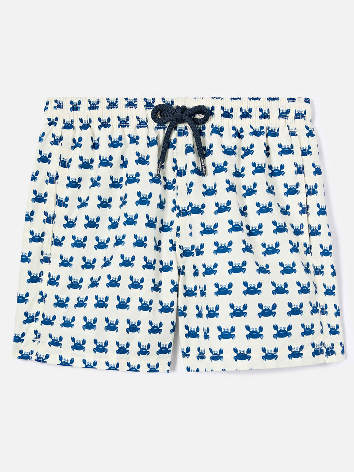 Jean Lighting swim shorts with Crab Gang all-over print