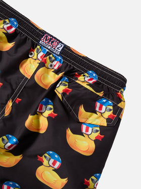 Jean Lighting lightweight fabric swim shorts withrider ducky print