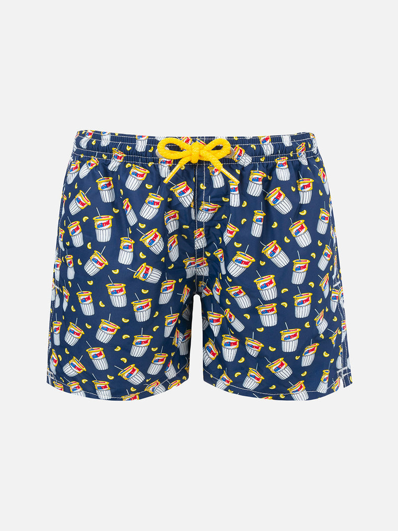 Badeshorts aus leichtem Stoff für Jungen mit Estathè-Aufdruck | ESTATHE‘ SPECIAL EDITION