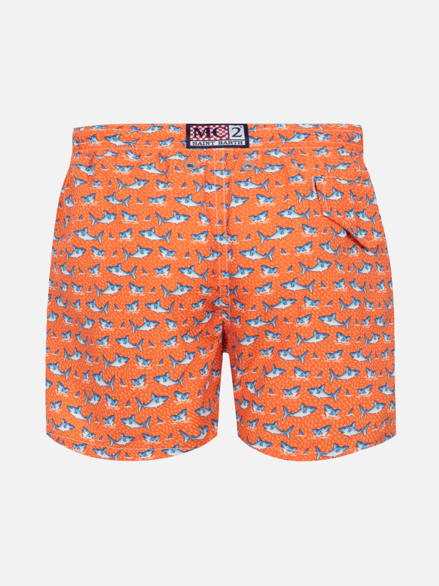Jean Lighting lightweight fabric swim shorts with shark print - MC2 Saint Barth