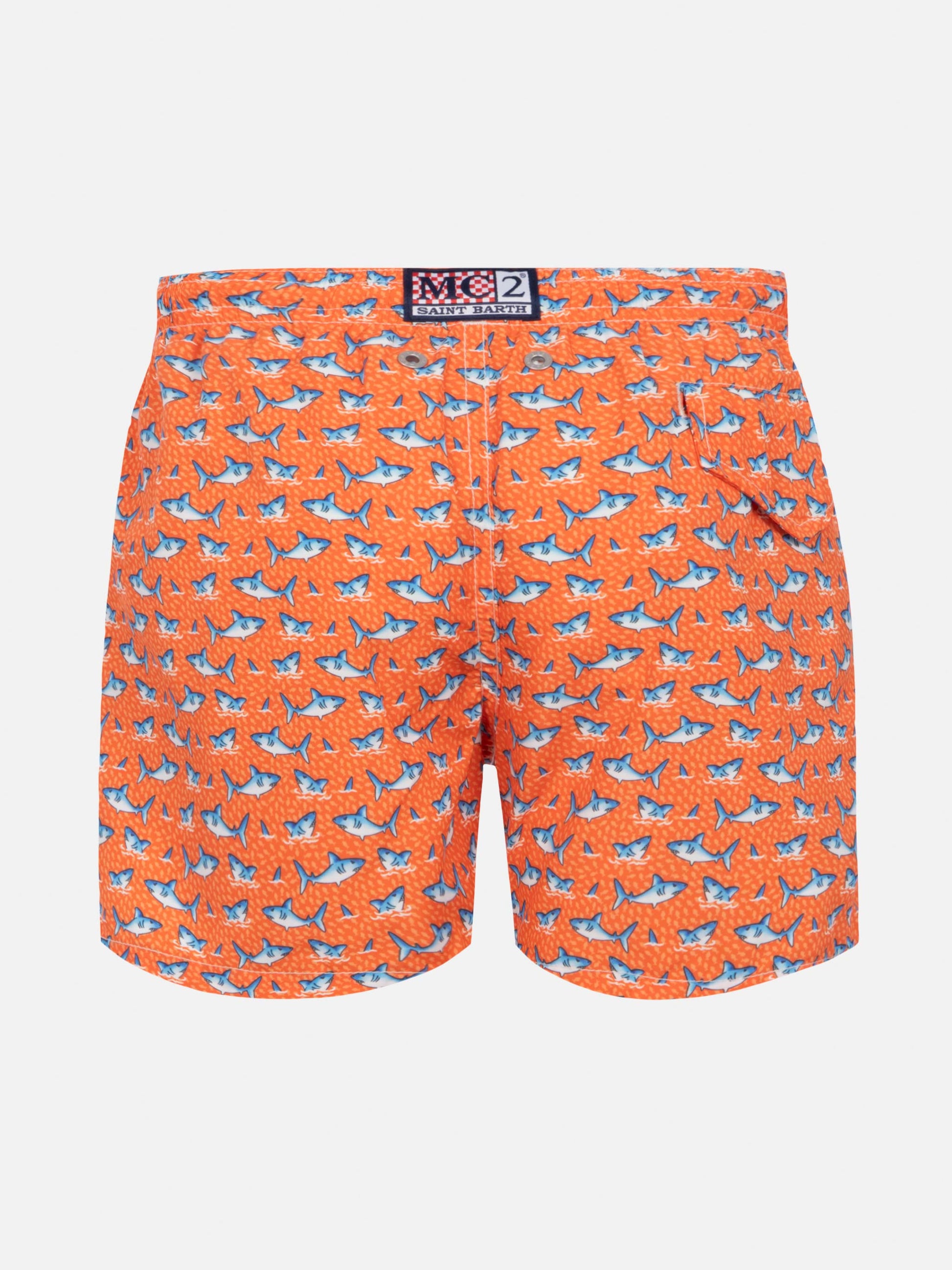 Jean Lighting lightweight fabric swim shorts with shark print - MC2 Saint Barth