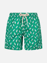 Boy lightweight fabric swim-shorts Jean Lighting with Australian brand logo print | AUSTRALIAN BRAND SPECIAL EDITION
