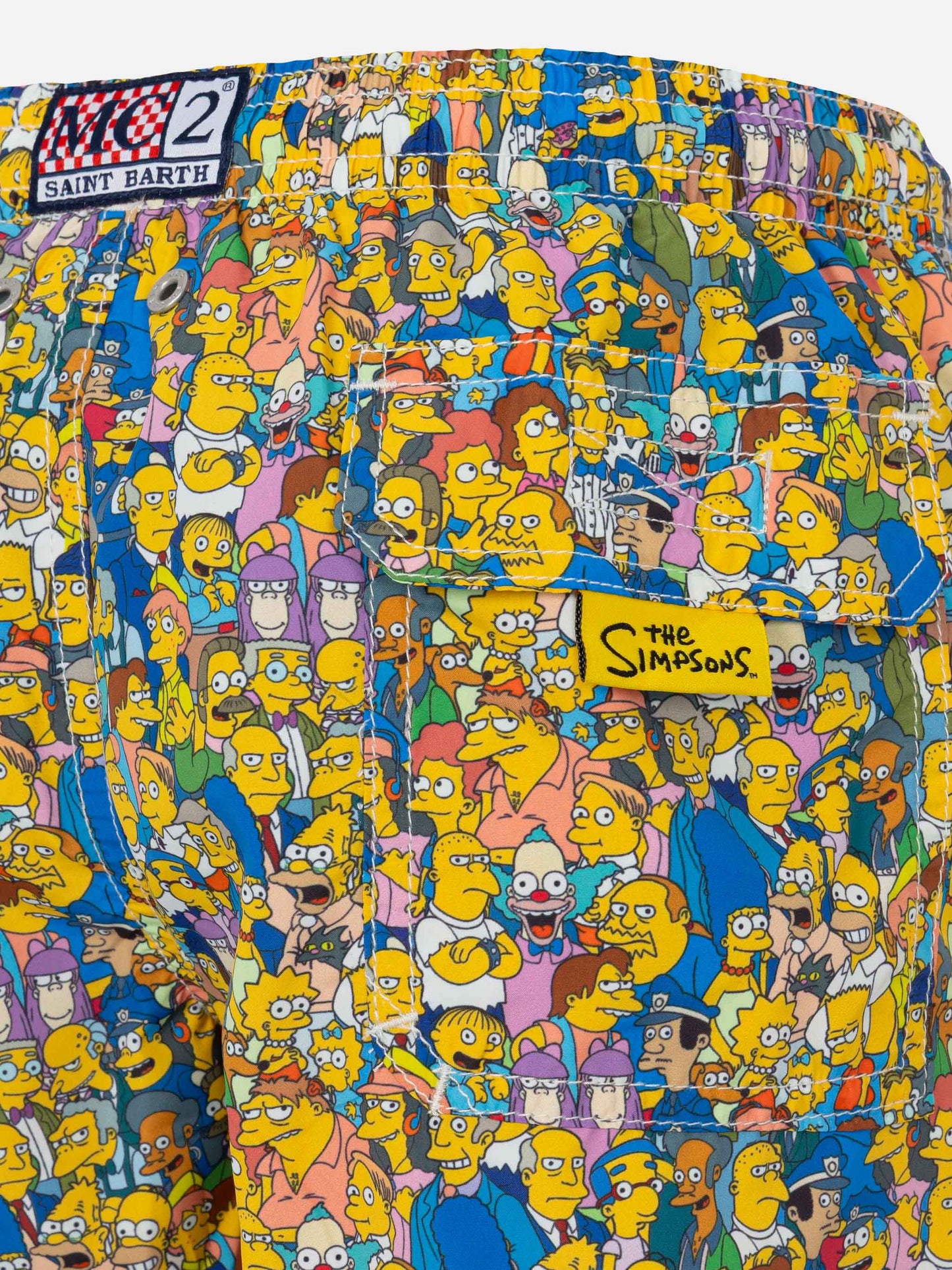Jean Lighting lightweight fabric swim shorts with The Simpson team print | THE SIMPSON SPECIAL EDITION