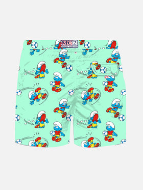 Leichte Badeshorts von Jean Lighting mit Schlümpfe-Print | DIE SCHLÜMPFE SONDEREDITION